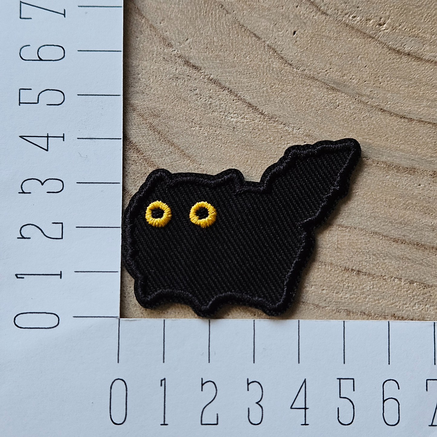 Strijk embleem - Iron on Patch - Zwarte kat