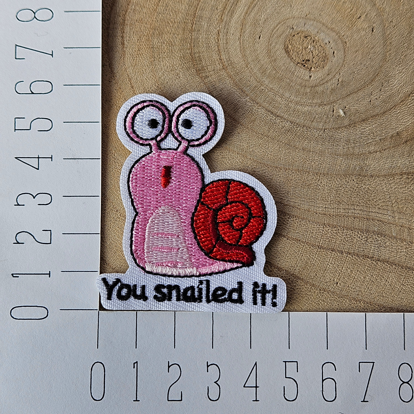 Strijk embleem - Iron on Patch - Slak - You snailed it!