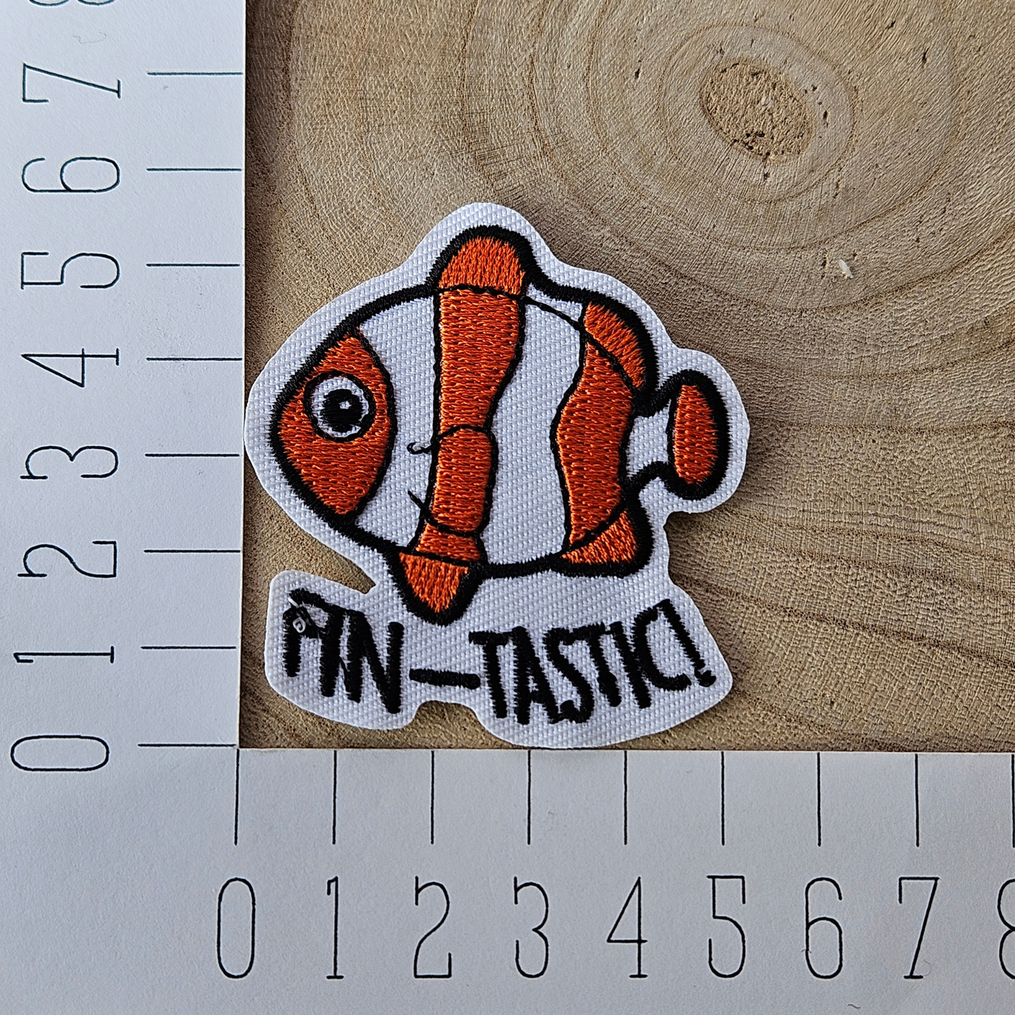 Strijk embleem - Iron on Patch - Vis - Fin tastic!