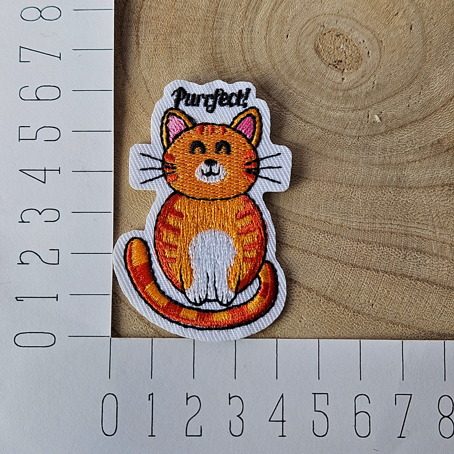 Strijk embleem - Iron on Patch - Kat - Purrfect!