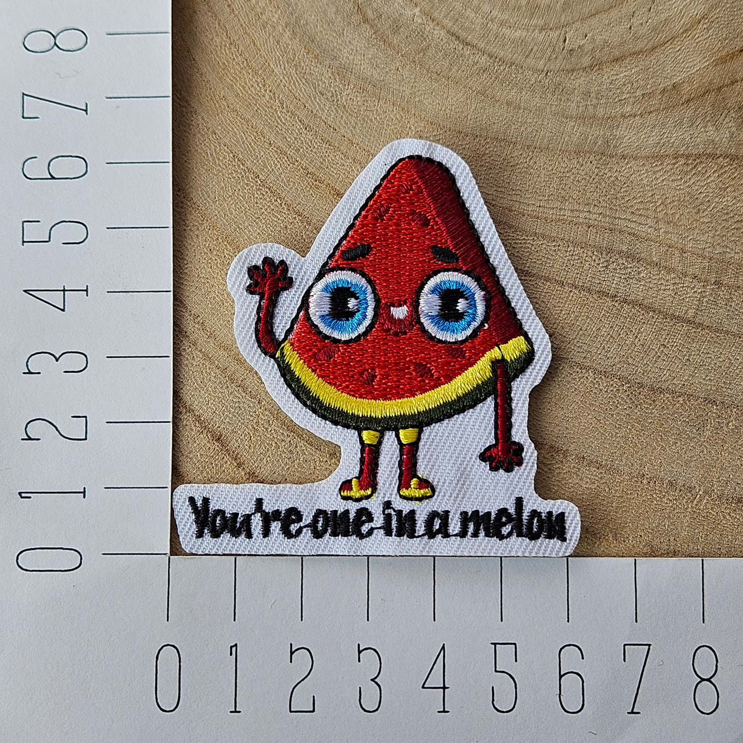 Strijk embleem - Iron on Patch - Watermeloen - You're one in a melon