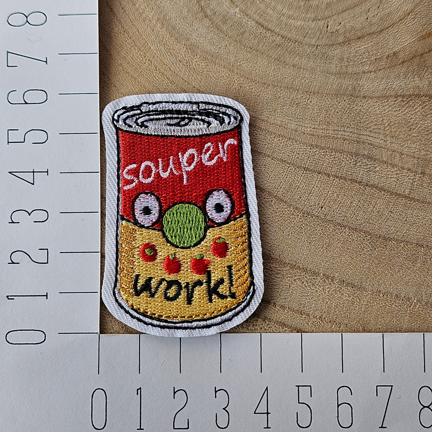 Strijk embleem - Iron on Patch - Soep - Souper work