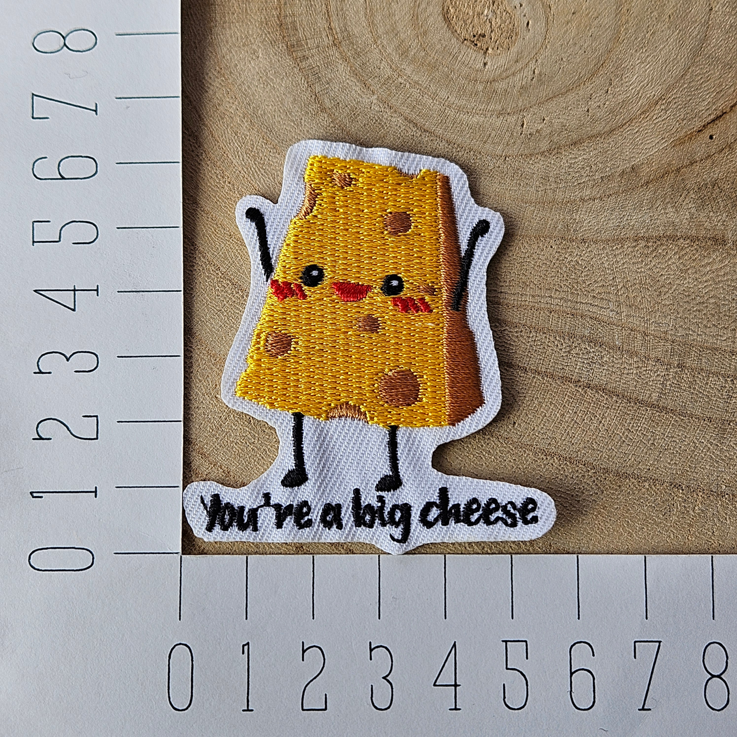 Strijk embleem - Iron on Patch - Kaas - You're a big cheese