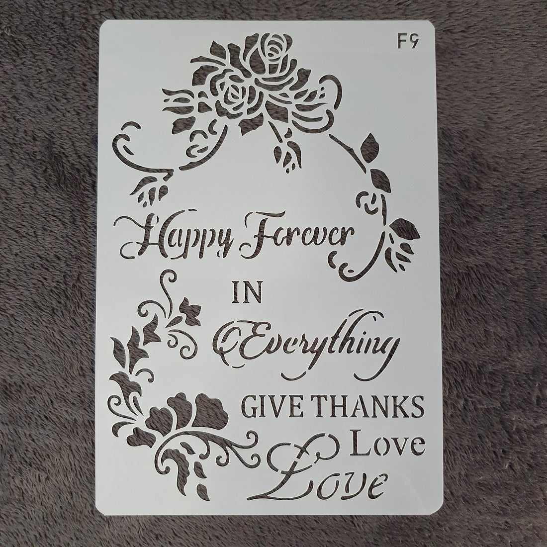 Hobby stencil - Happy forever - A5+