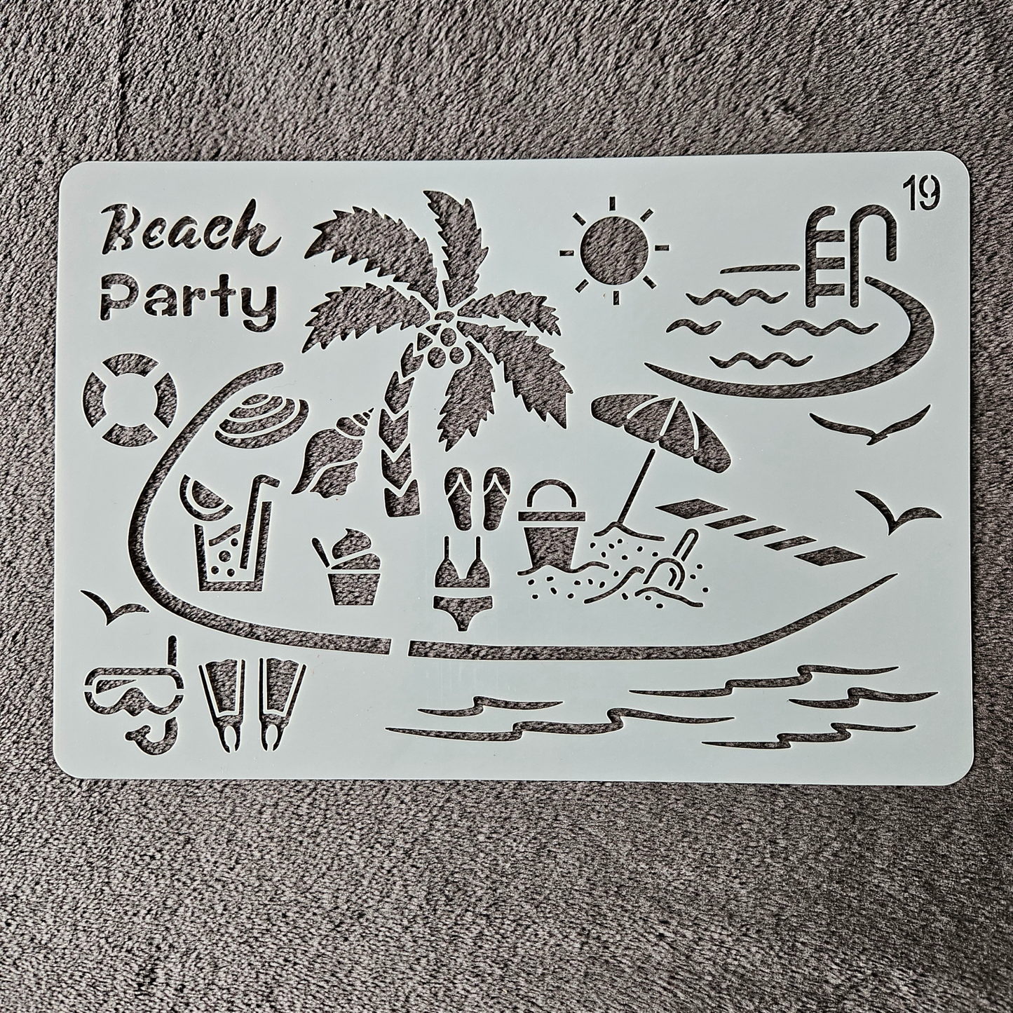 Hobby stencil - Tropisch eiland - A5+