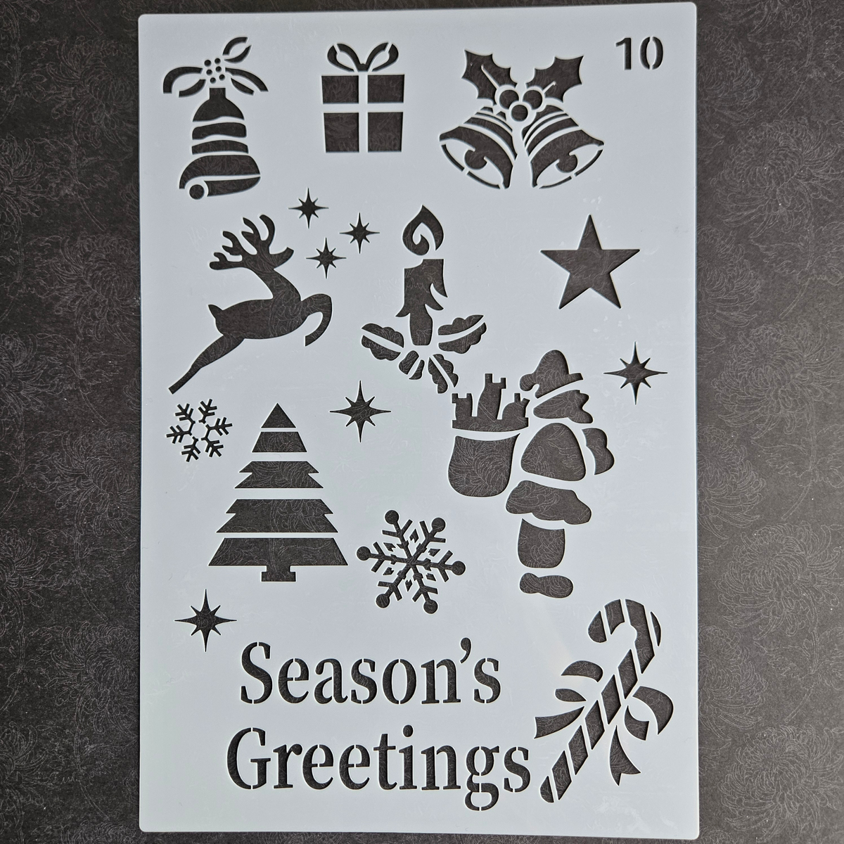 Hobby stencil Kerst - Season's greetings kerst icoontjes - A5+