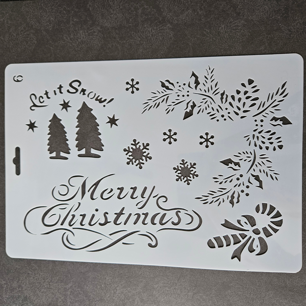 Hobby stencil - Merry Christmas, hulst - A5+