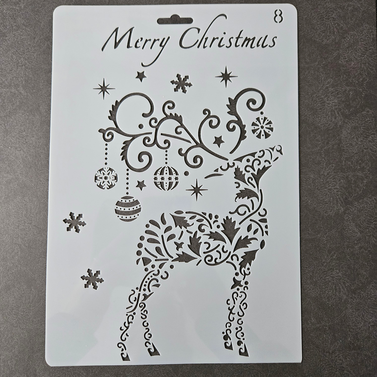Hobby stencil - Merry Christmas rendier - A5+