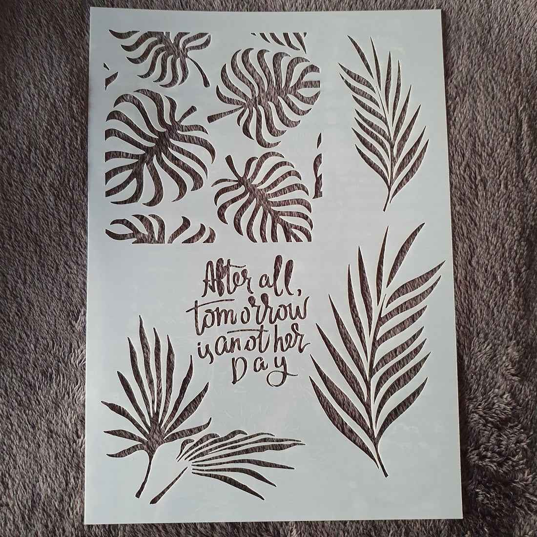 Hobby stencil - Tropische bladeren - A4