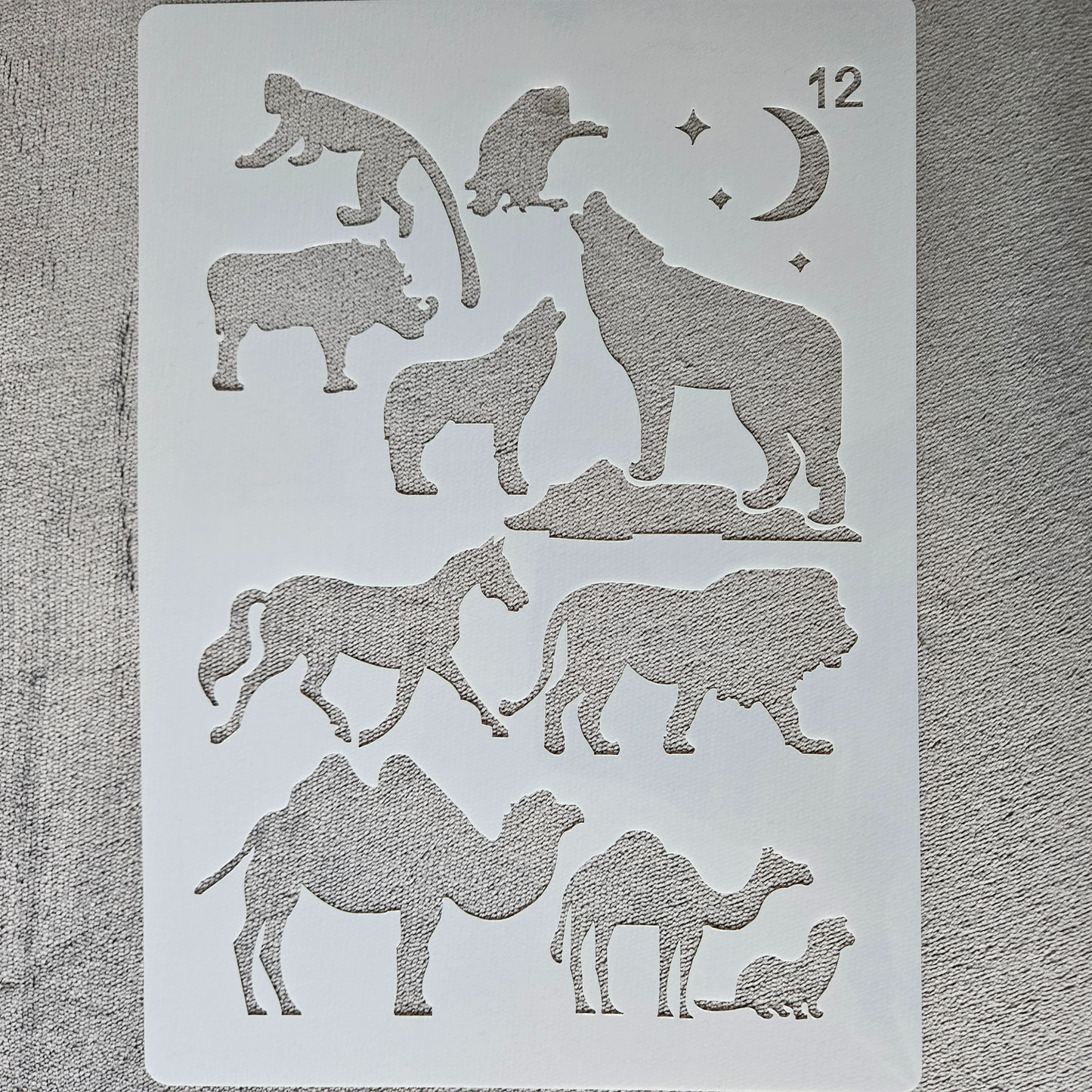 Hobby stencil - Wilde dieren - A4