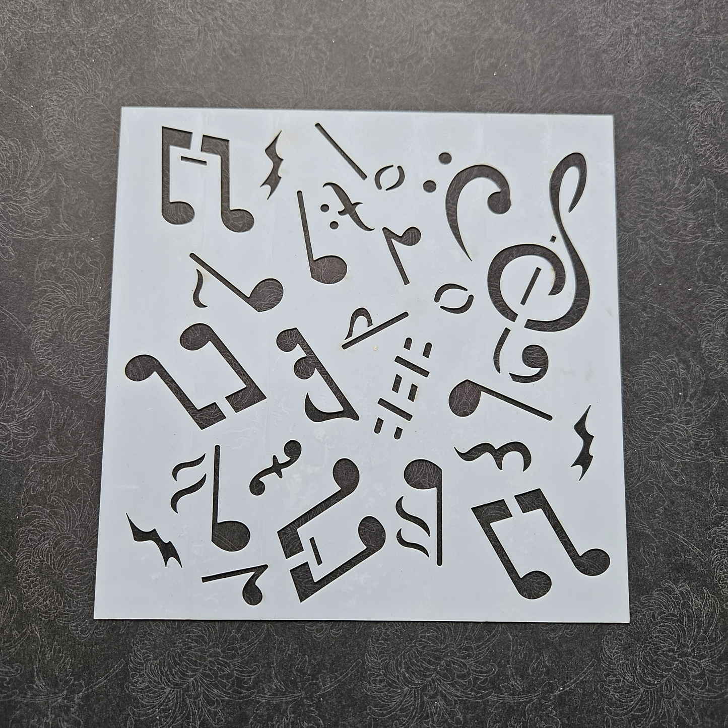 Hobby stencil - Muzieknoten - 15x15 cm