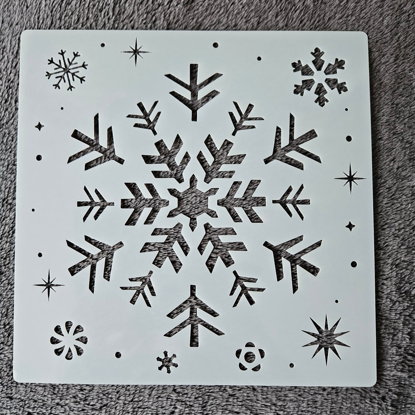 Hobby stencil - Sneeuwvlokken 1 - 20 x 20 cm