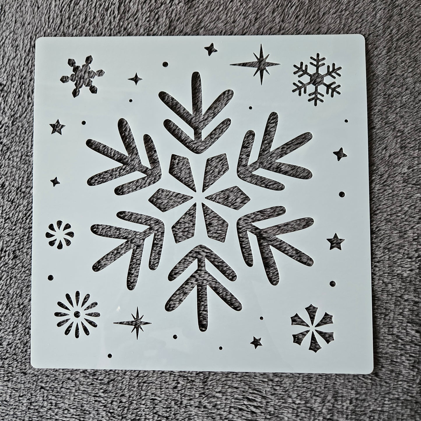 Hobby stencil - Sneeuwvlokken 4 - 20 x 20 cm