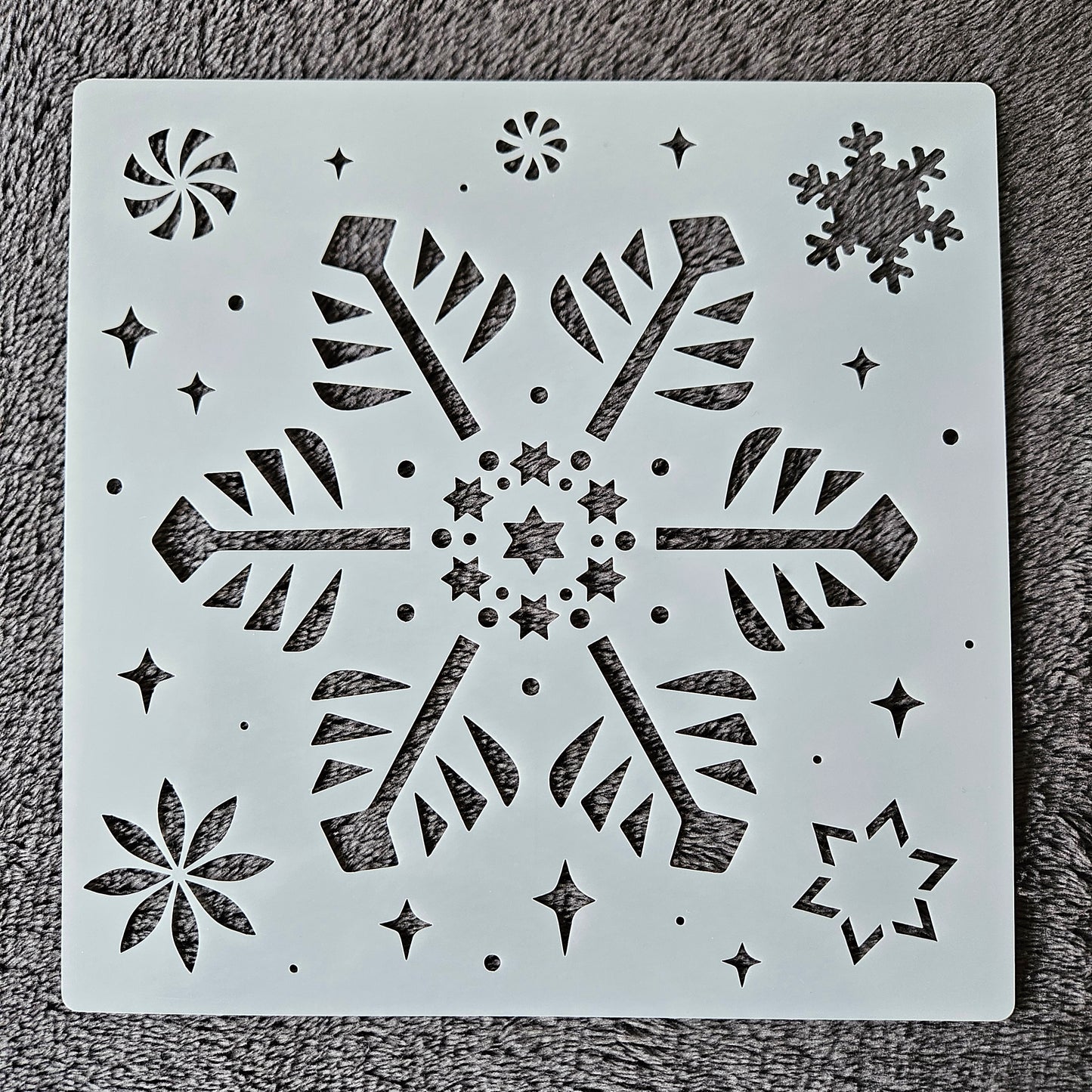 Hobby stencil - Sneeuwvlokken 5 - 20 x 20 cm
