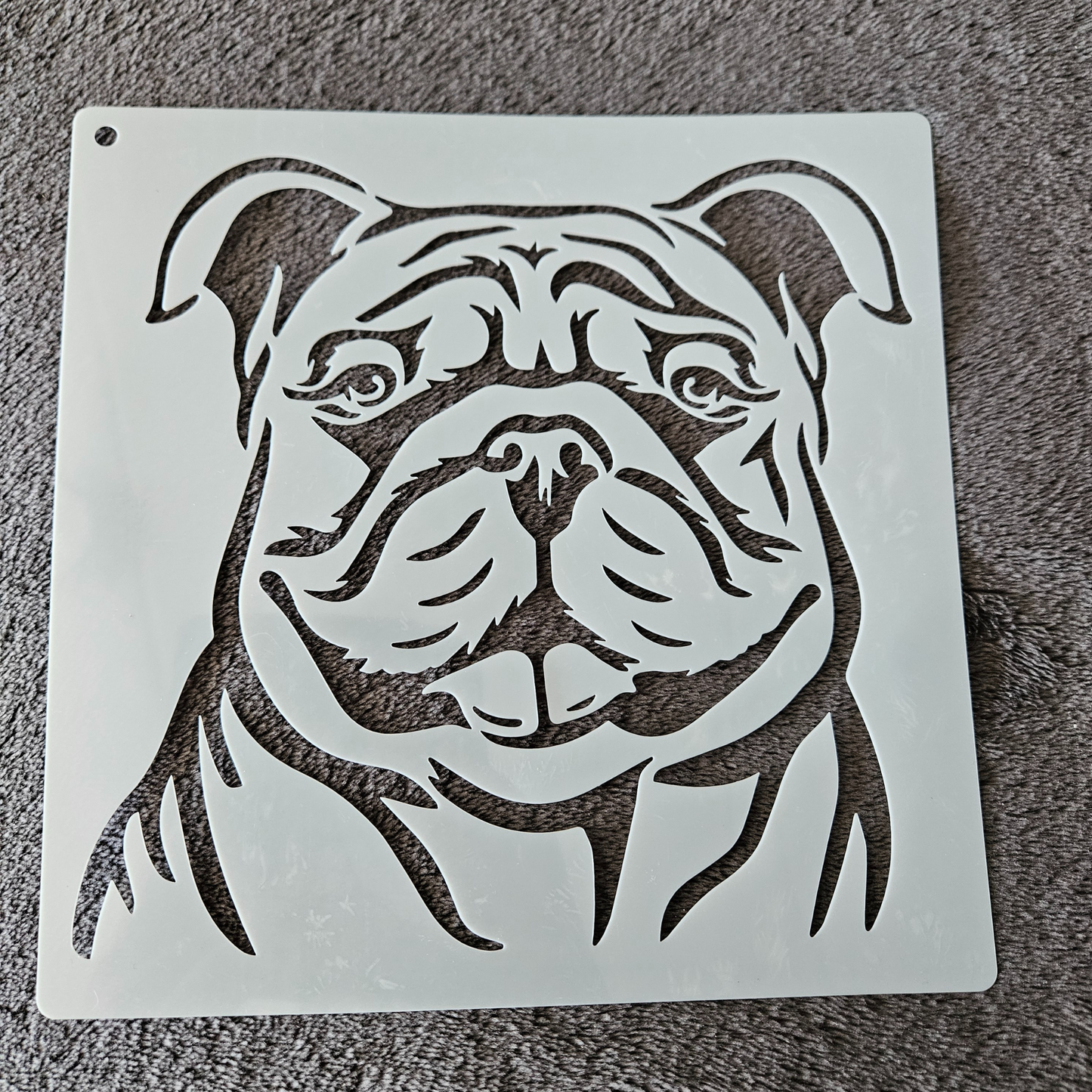 Hobby stencil - Hond - Engelse Bulldog - 20 x 20 cm