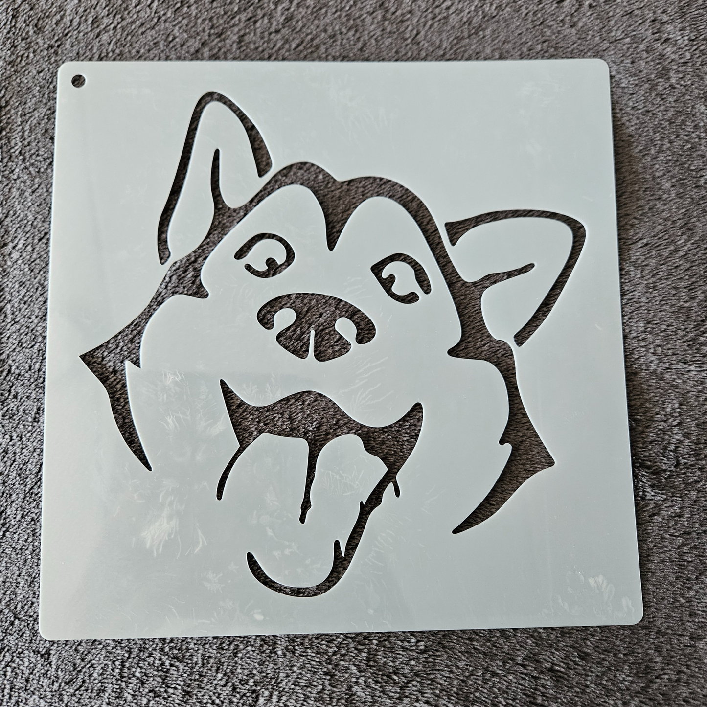 Hobby stencil - Hond - Husky - 20 x 20 cm