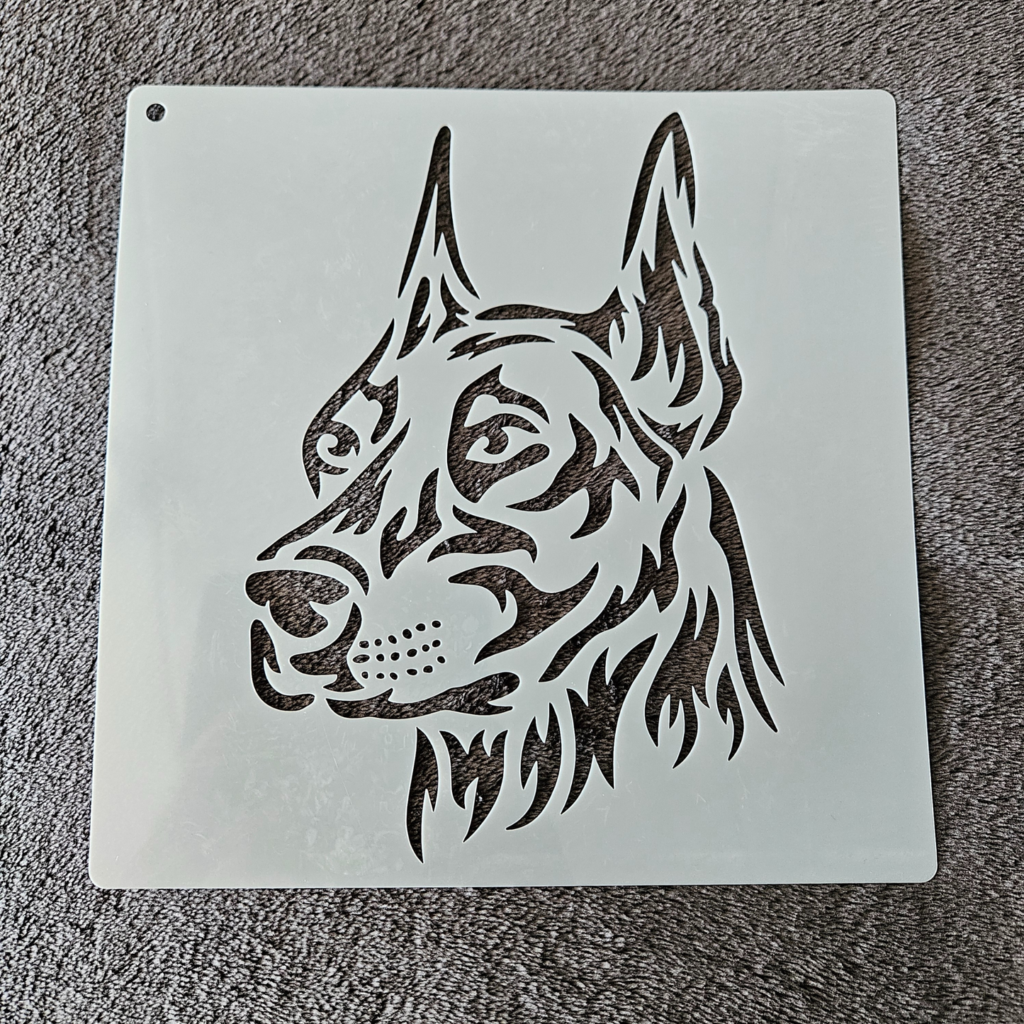 Hobby stencil - Hond - Dobermann - 20 x 20 cm