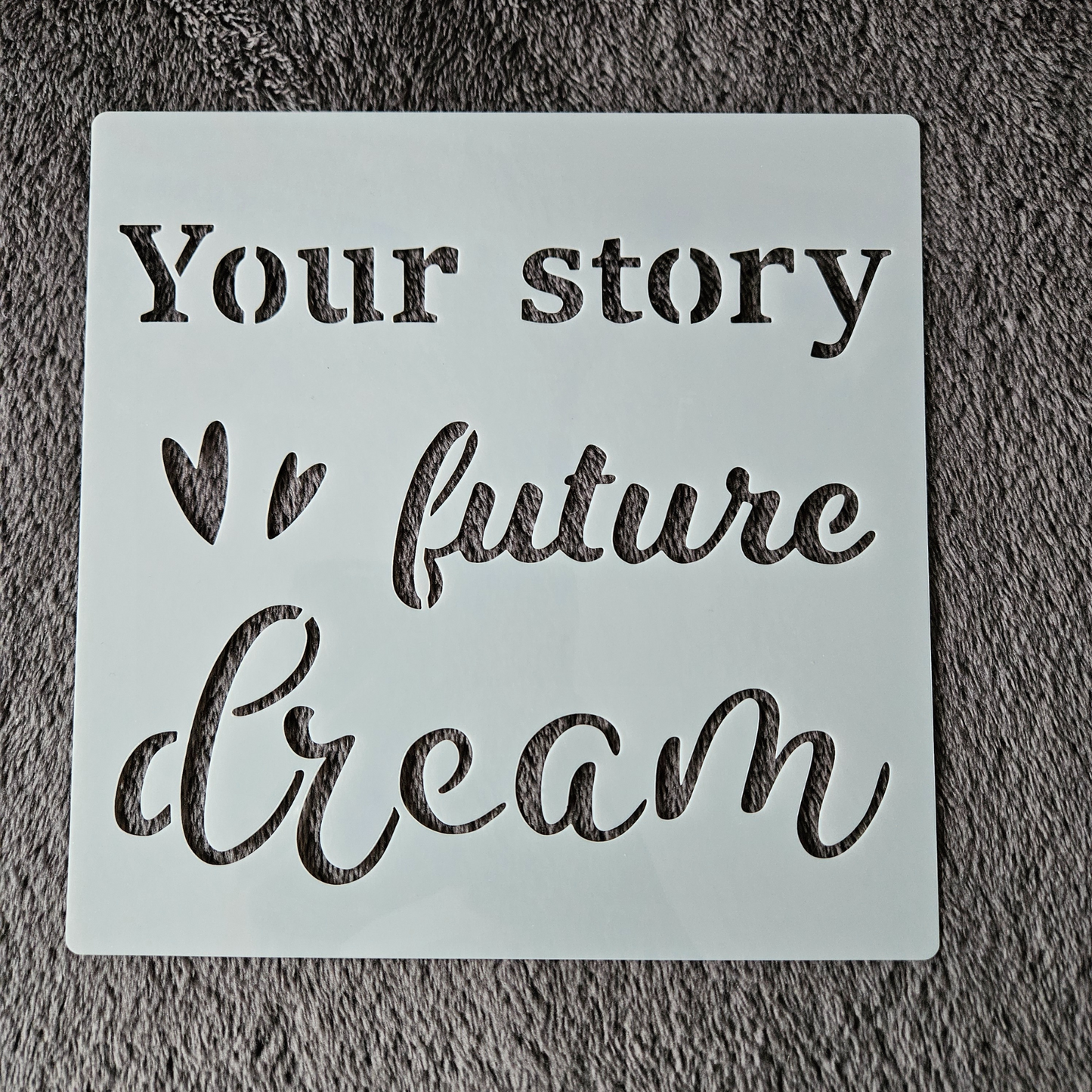 Hobby stencil - Your story future dream - 20 x 20 cm