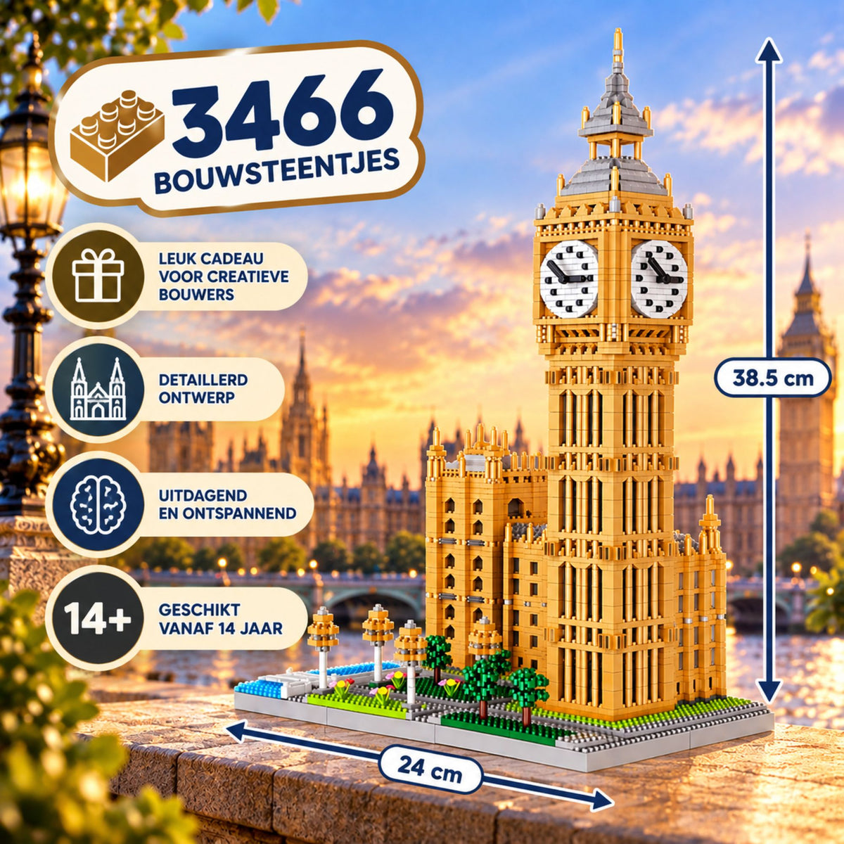 Nano blocks - Big ben - 3466 bouwblokjes