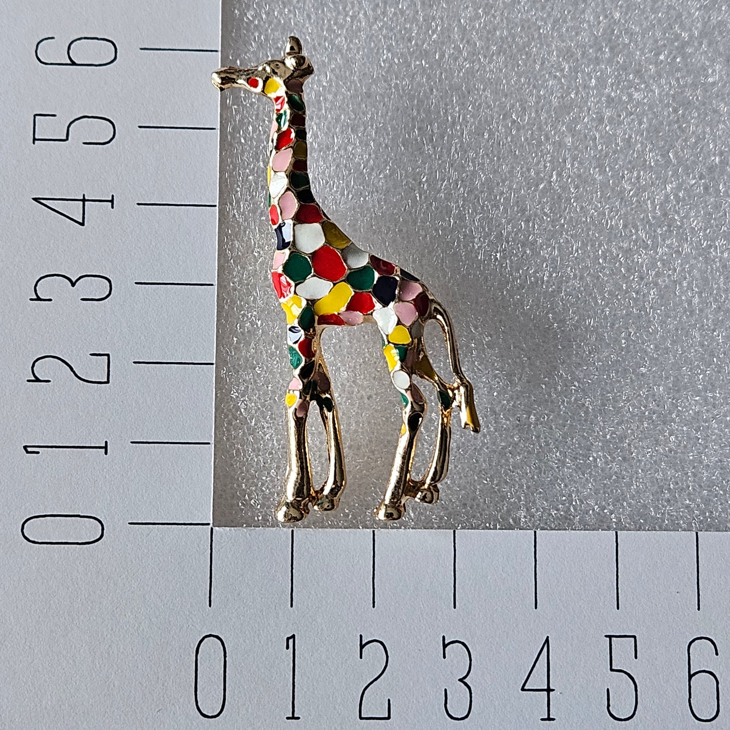 Broche - Gekleurde giraffe