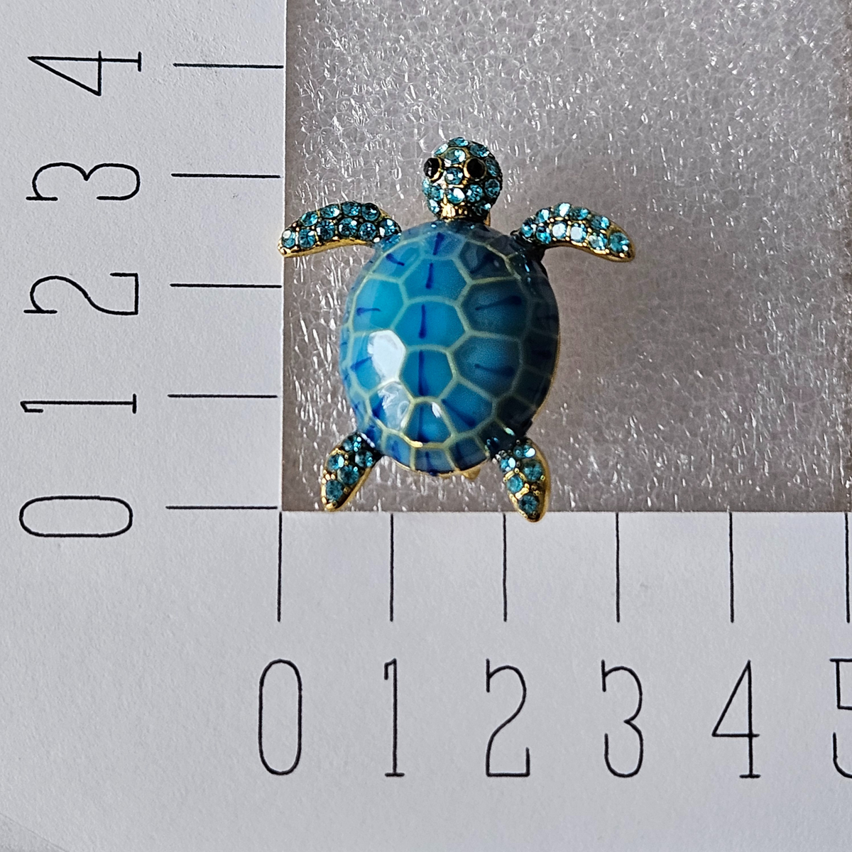 Broche - Blauwe schildpad