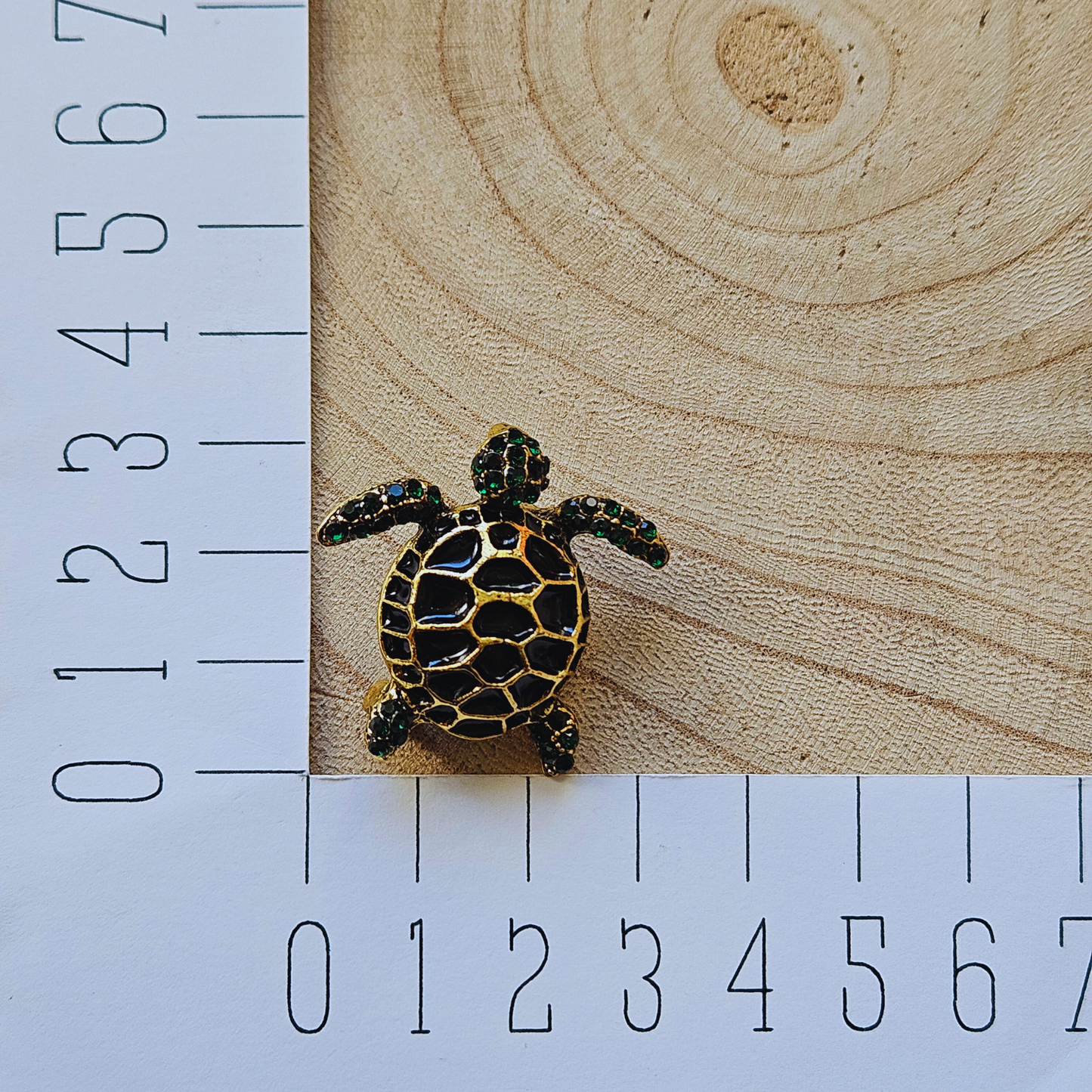 Broche - Groene schildpad
