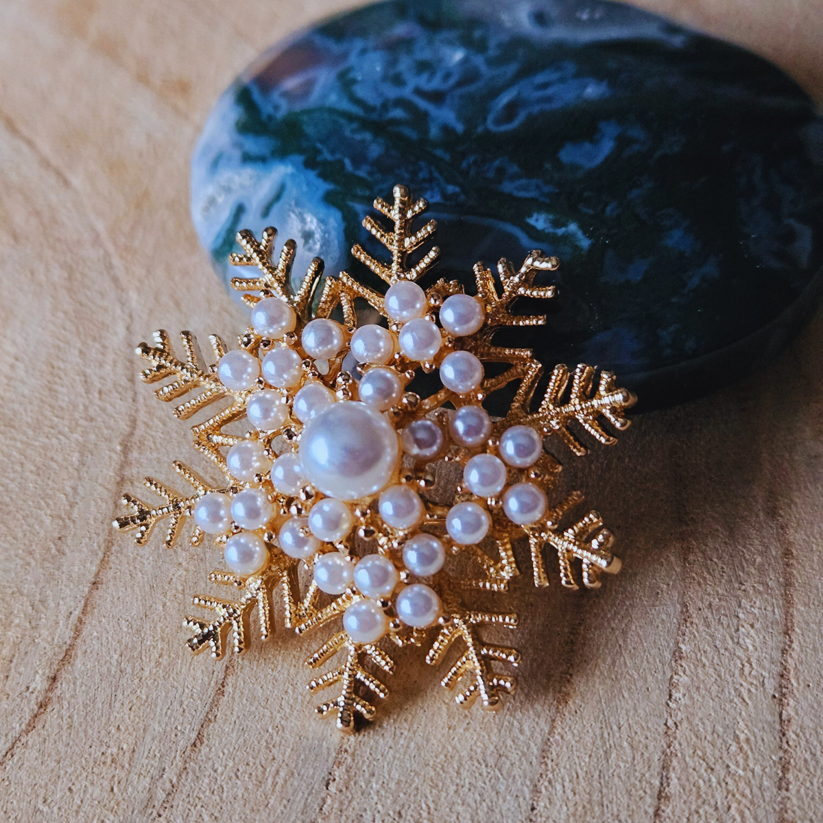 Broche - Sneeuwvlok - goud