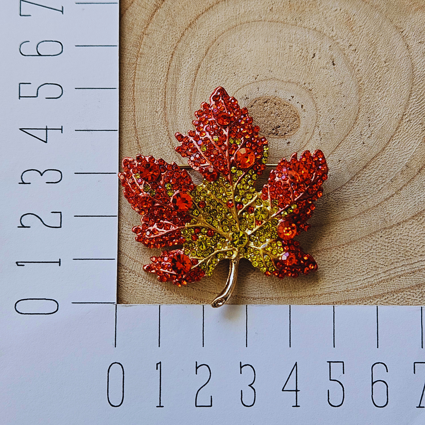 Broche - Blad - Geel oranje