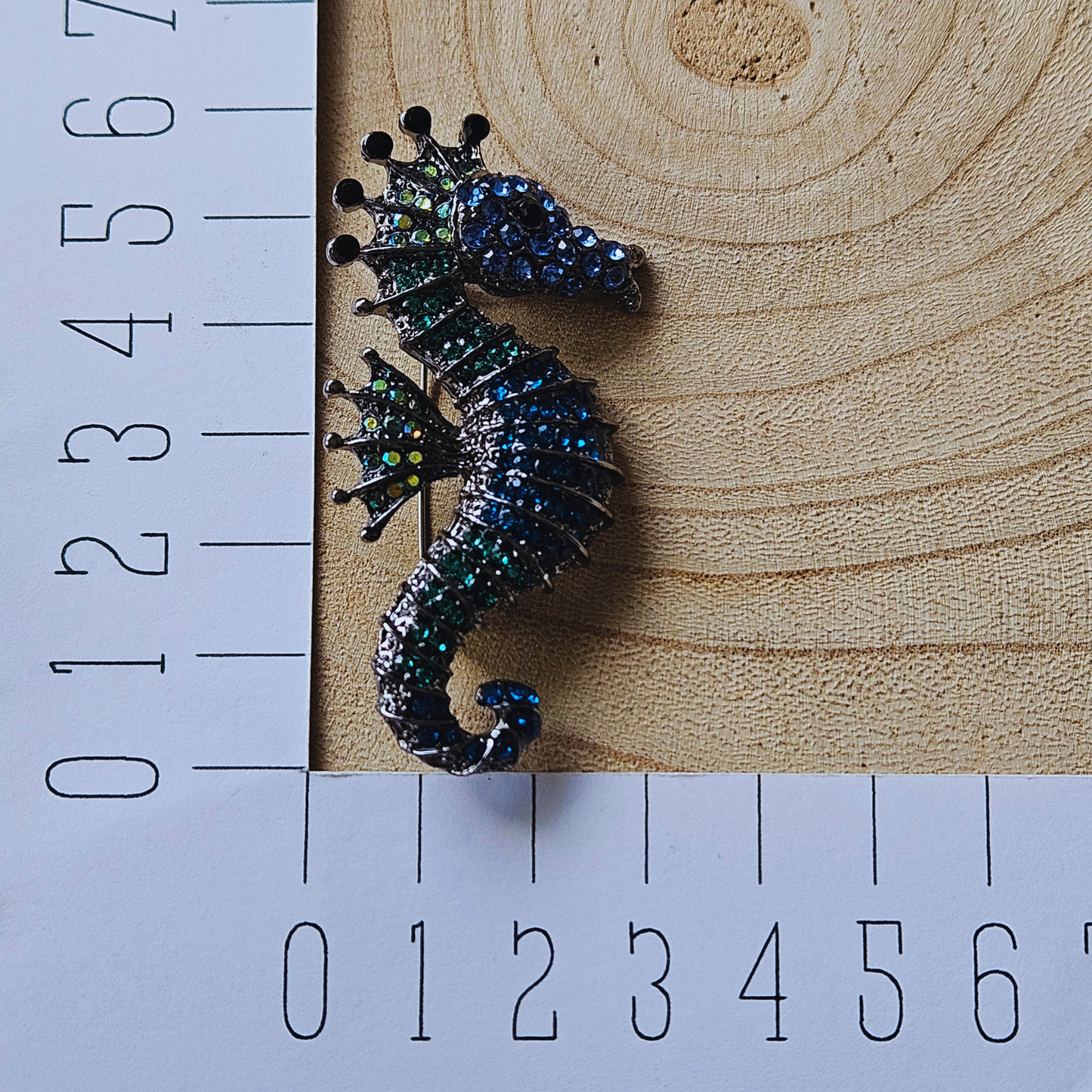 Broche - Zeepaardje blauw