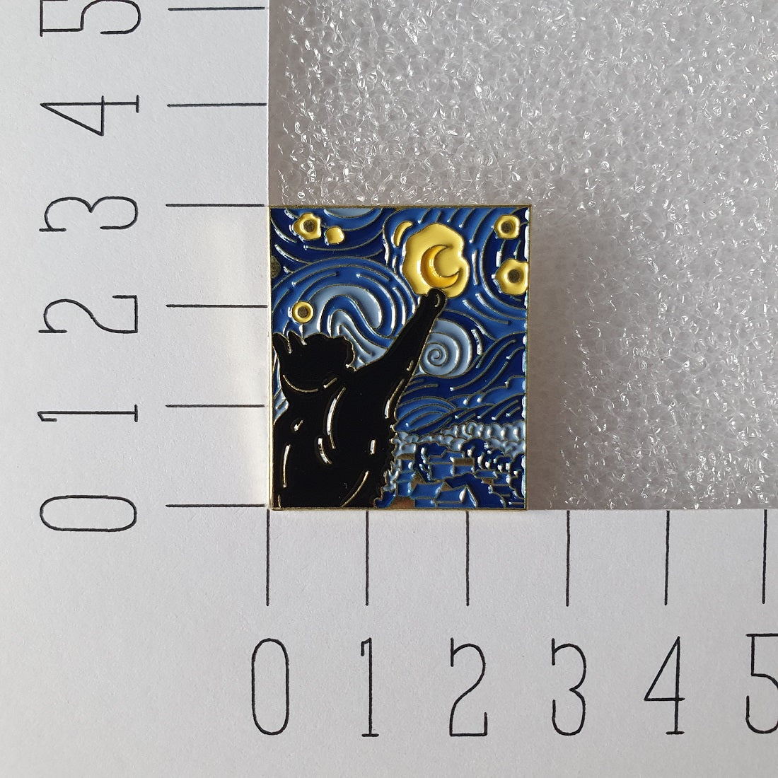 Enamel pin - Schilderij - Kat in de nacht