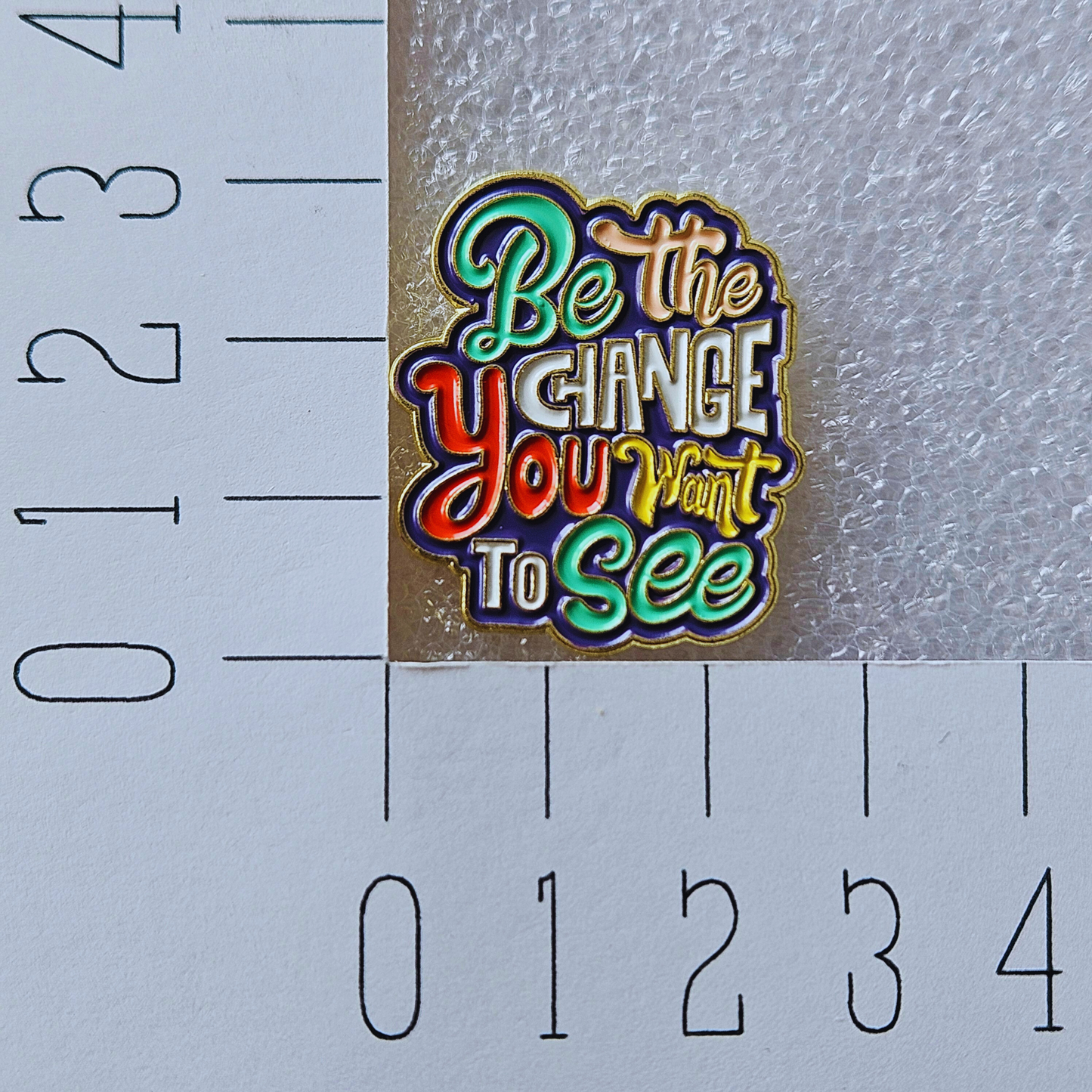 Enamel pin - Be the change you want to see