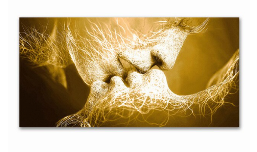 Canvas doek - Gouden koppel - 60 x 120 cm (Los doek zonder frame)