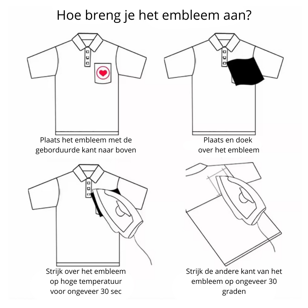 Strijk embleem - Iron on Patch - Bij