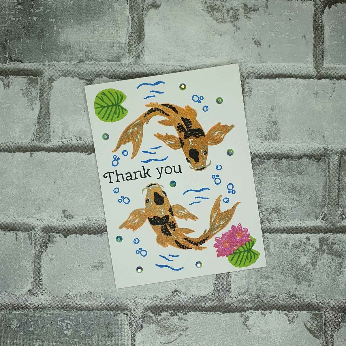 Bedankt kaart - Koi karpers - Thank you