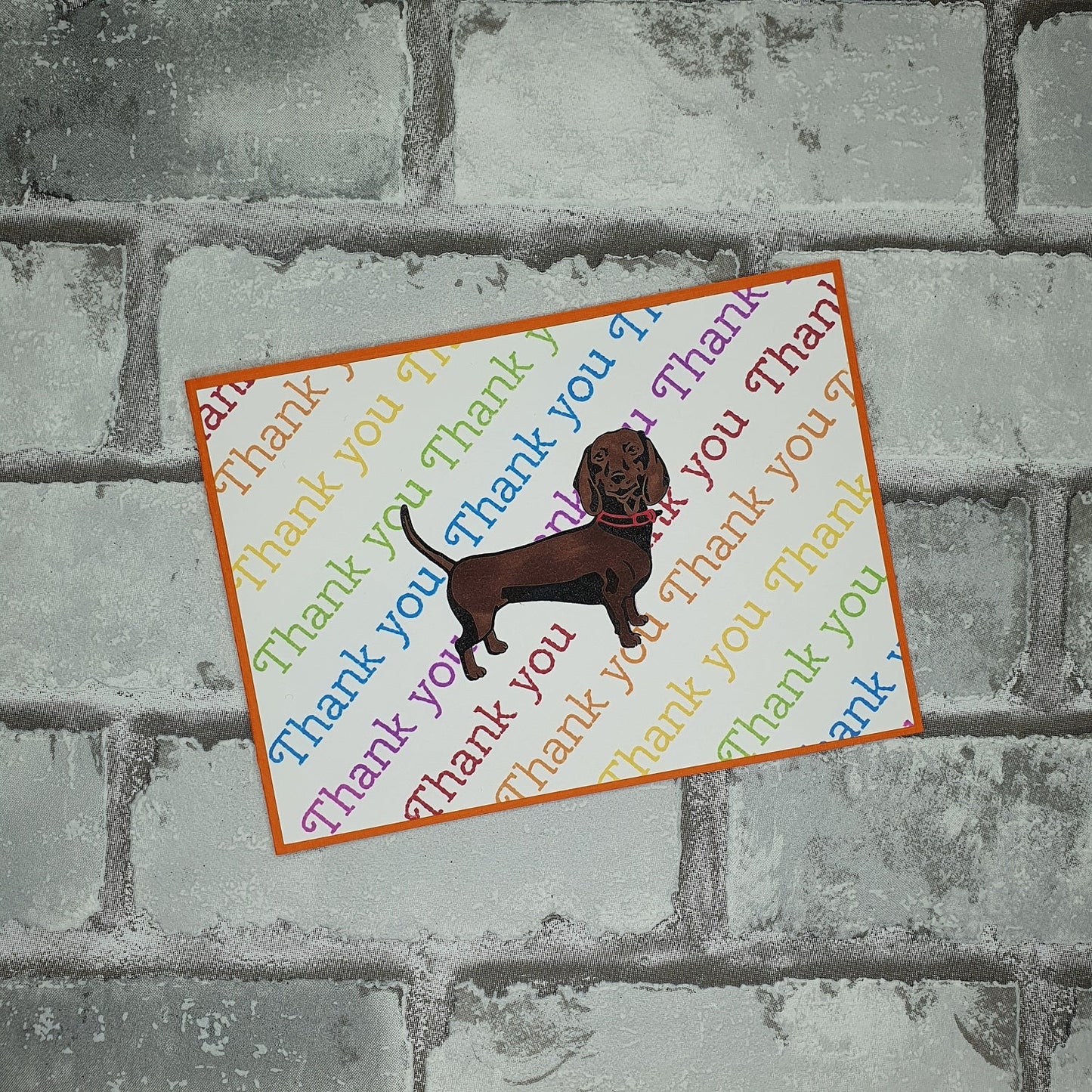 Bedankt kaart - Teckel - Thank you - Hobby en meer