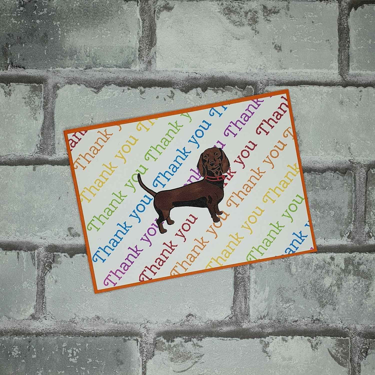 Bedankt kaart - Teckel - Thank you