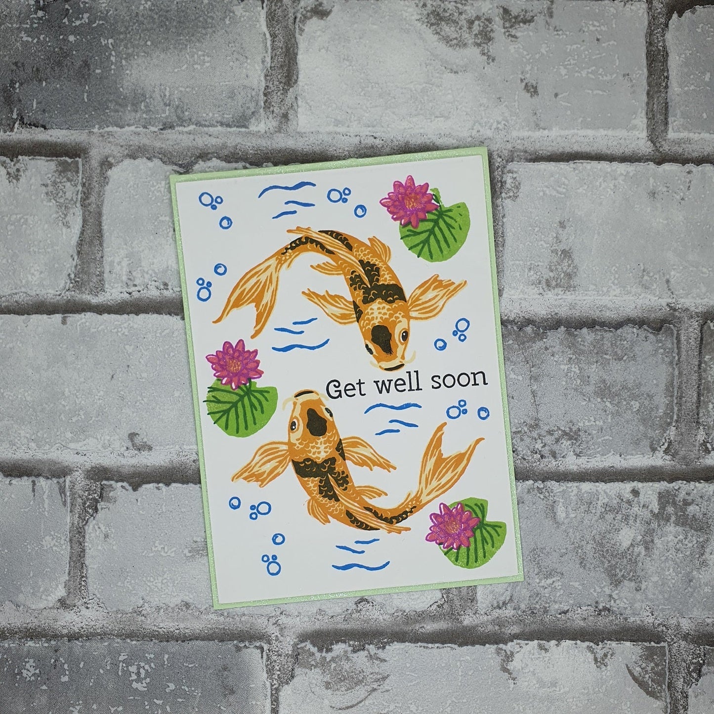 Beterschap kaart - Koi karpers - Get well soon - Hobby en meer