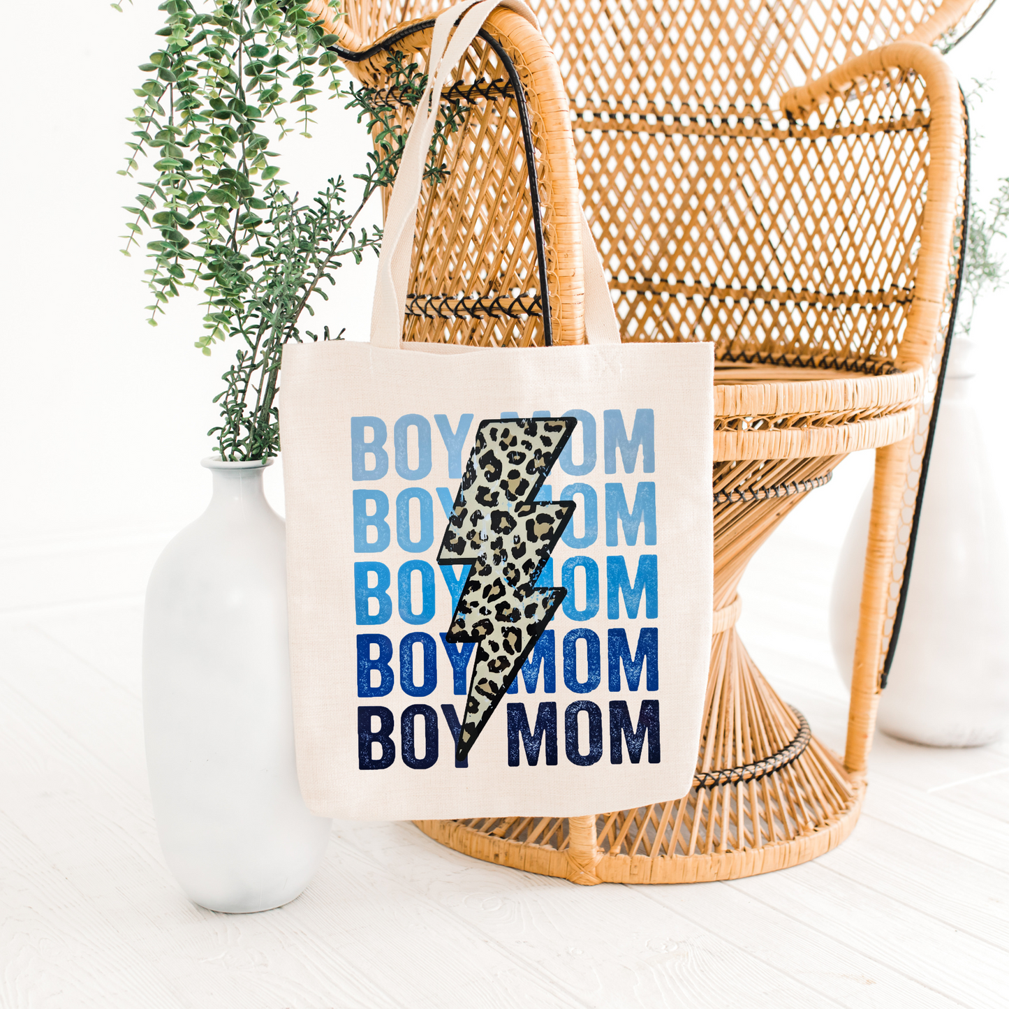 Tote bag - Mom boy blauw