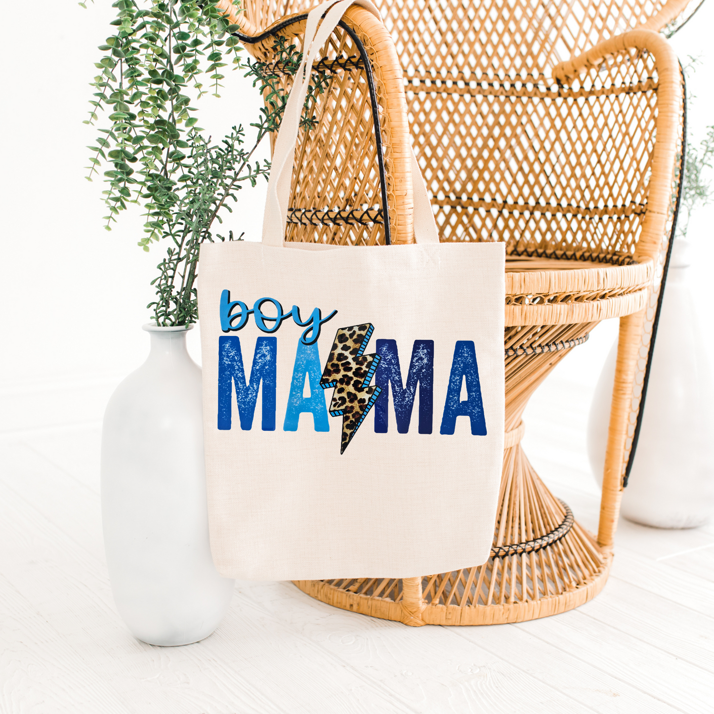 Tote bag - Mama blauw boy