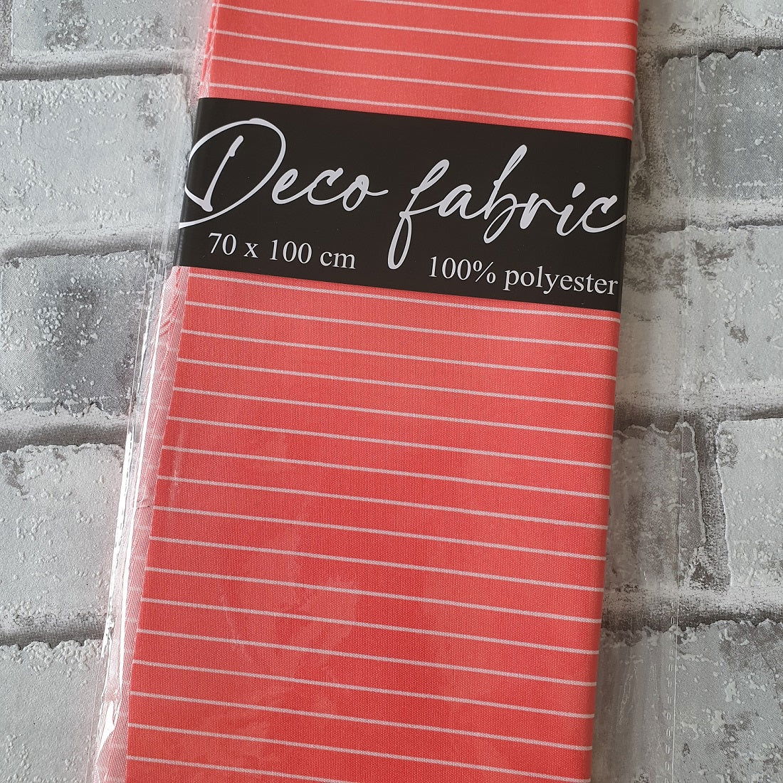 Deco stof - 70 x 100 cm - Roze met strepen - Hobby en meer