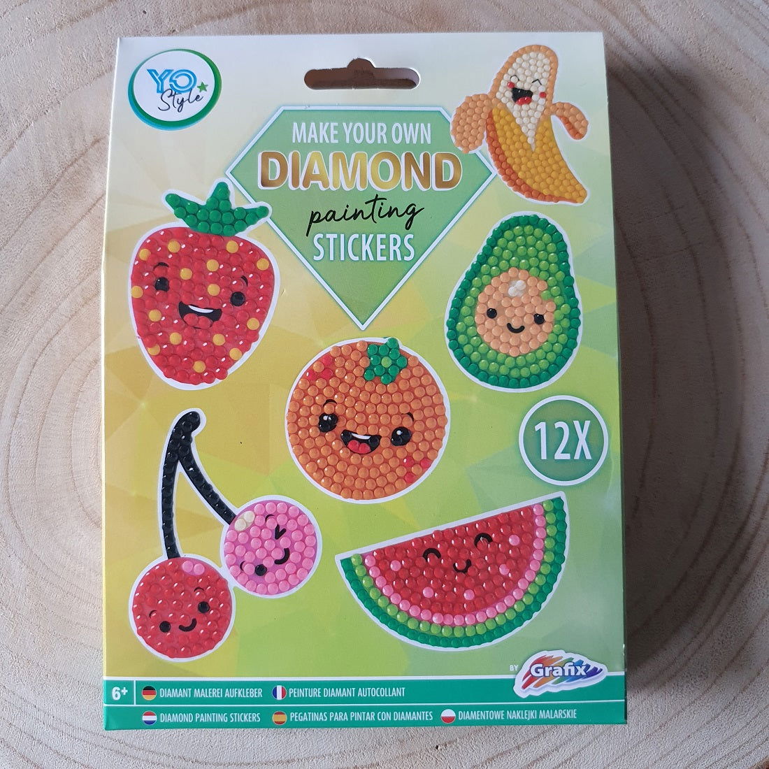 Diamond painting - Stickers - Fruit- ronde steentjes - Hobby en meer