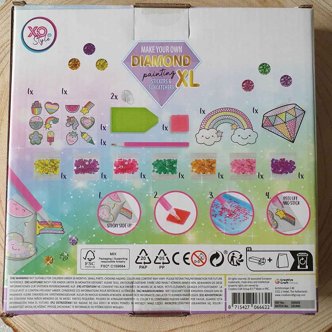 Diamond painting Zonnevanger en stickers (Paars)