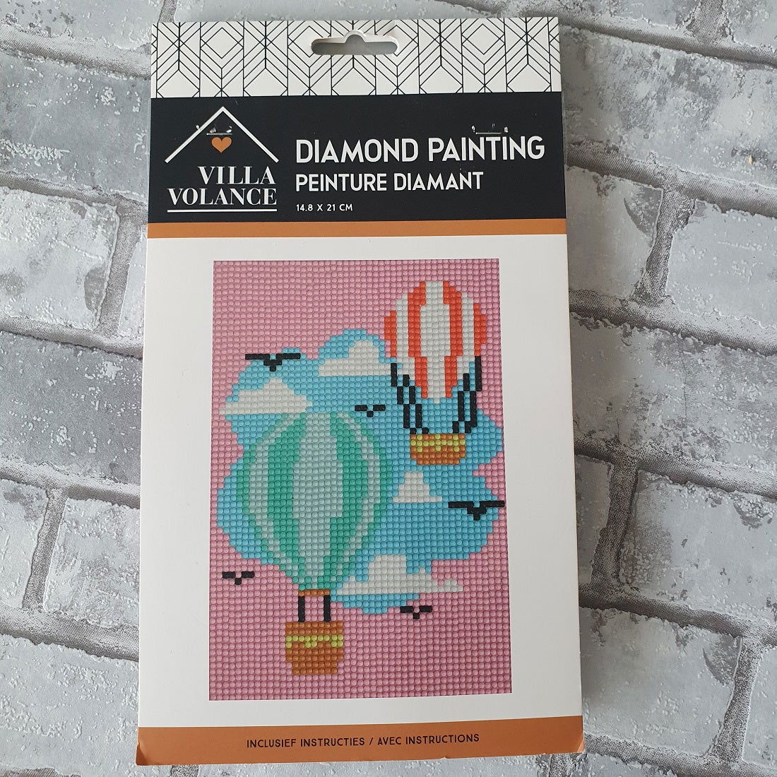 Diamond painting luchtballonnen- A5 - Ronde steentjes - Hobby en meer