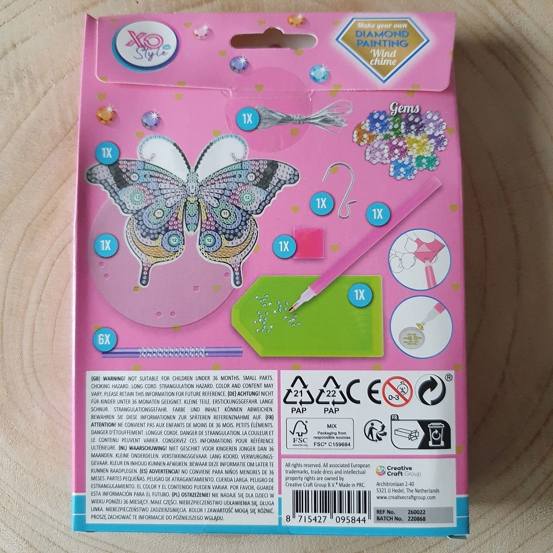 Diamond painting wind Chime - Vlinder - Hobby en meer