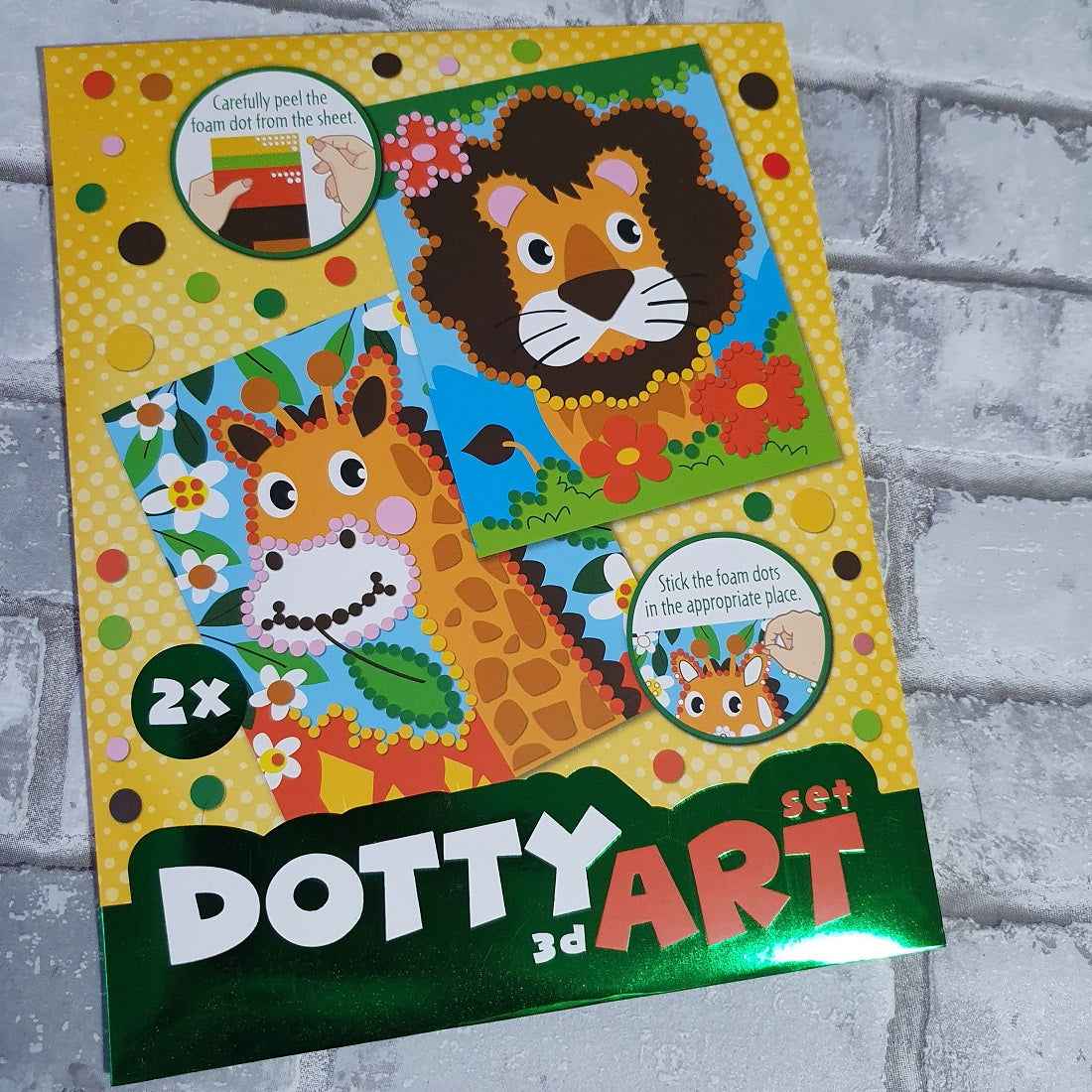 Dotty art set - Wilde dieren - Giraffe en Leeuw