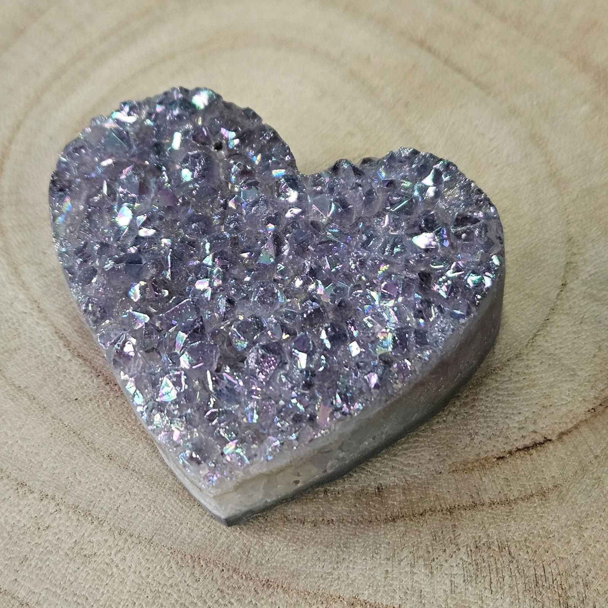 Edelsteen - Amethist cluster hart #0016