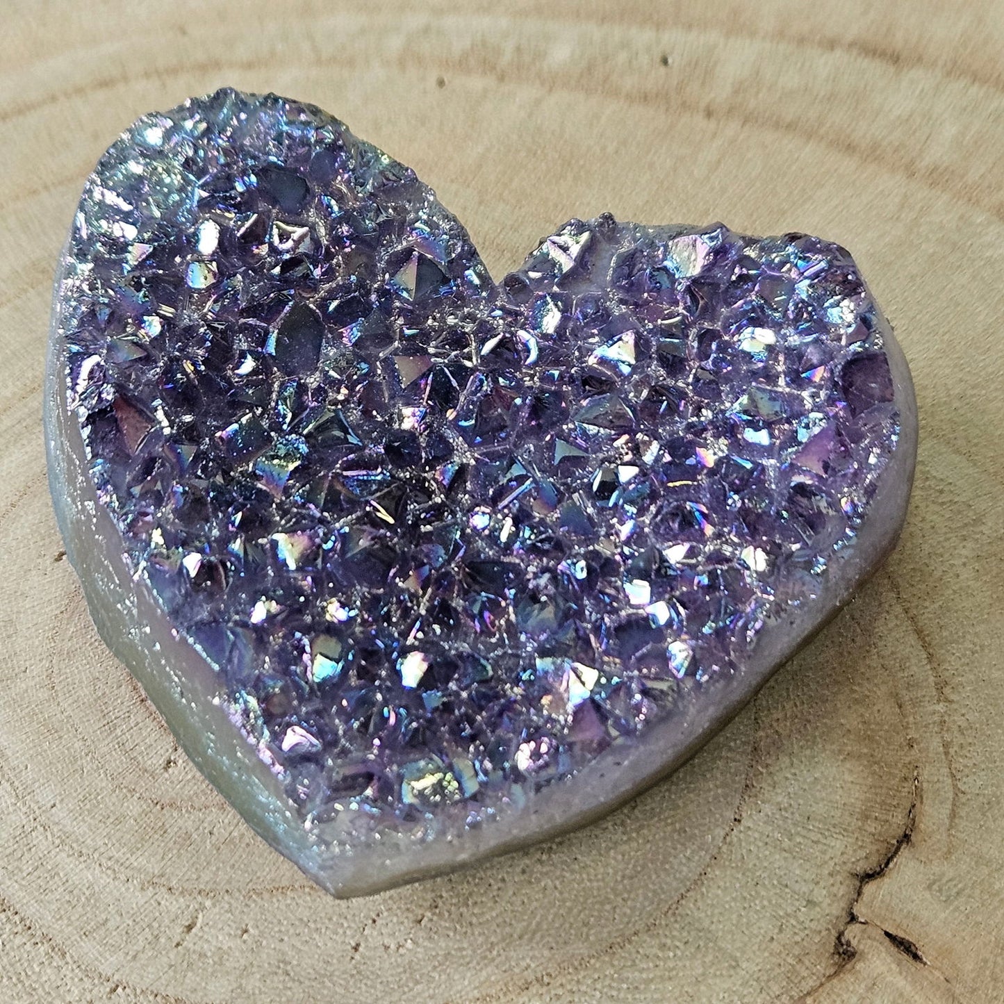 Edelsteen - Amethist cluster hart #0017 - Hobby en meer