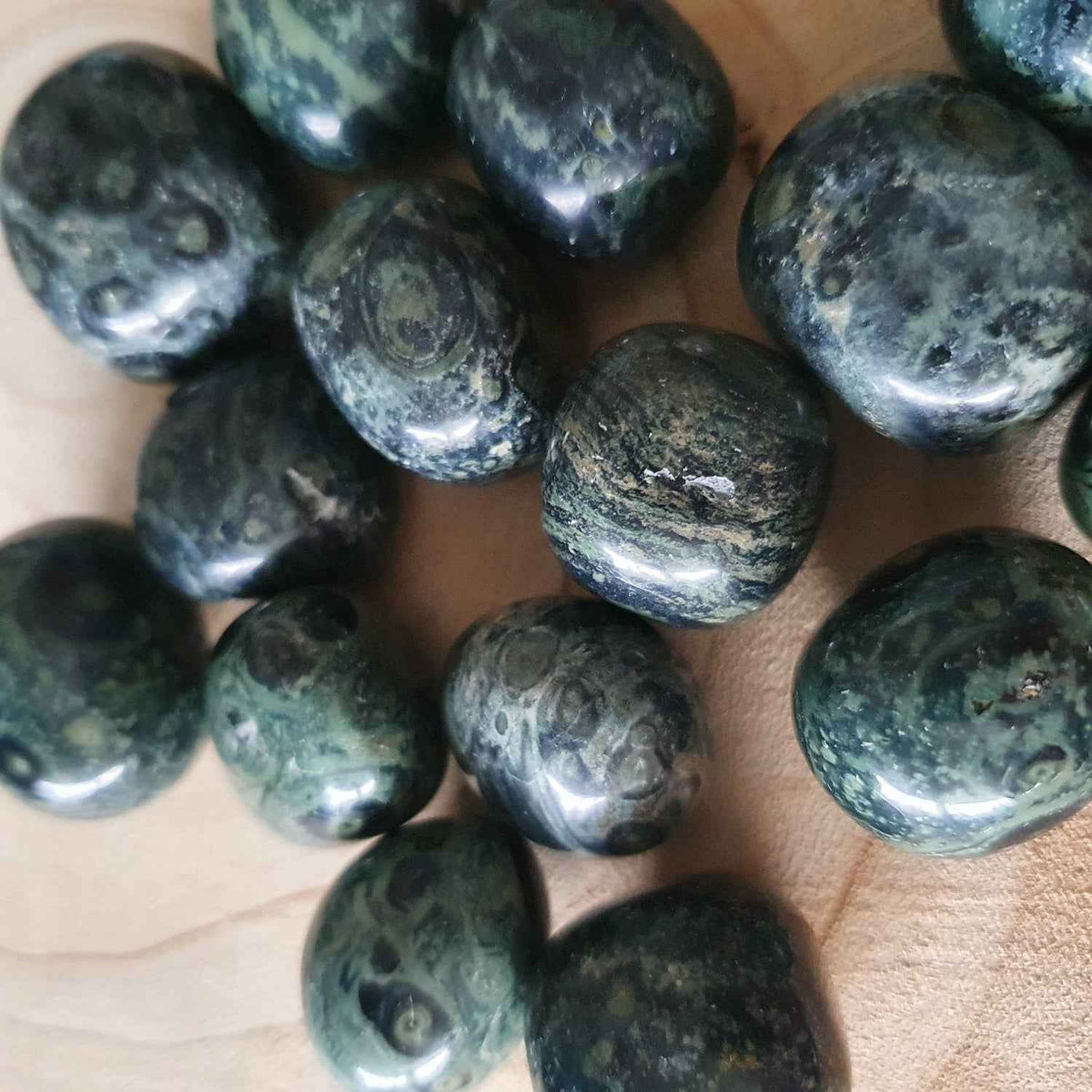 Edelsteen - Kambaba Jaspis - trommelsteen - M
