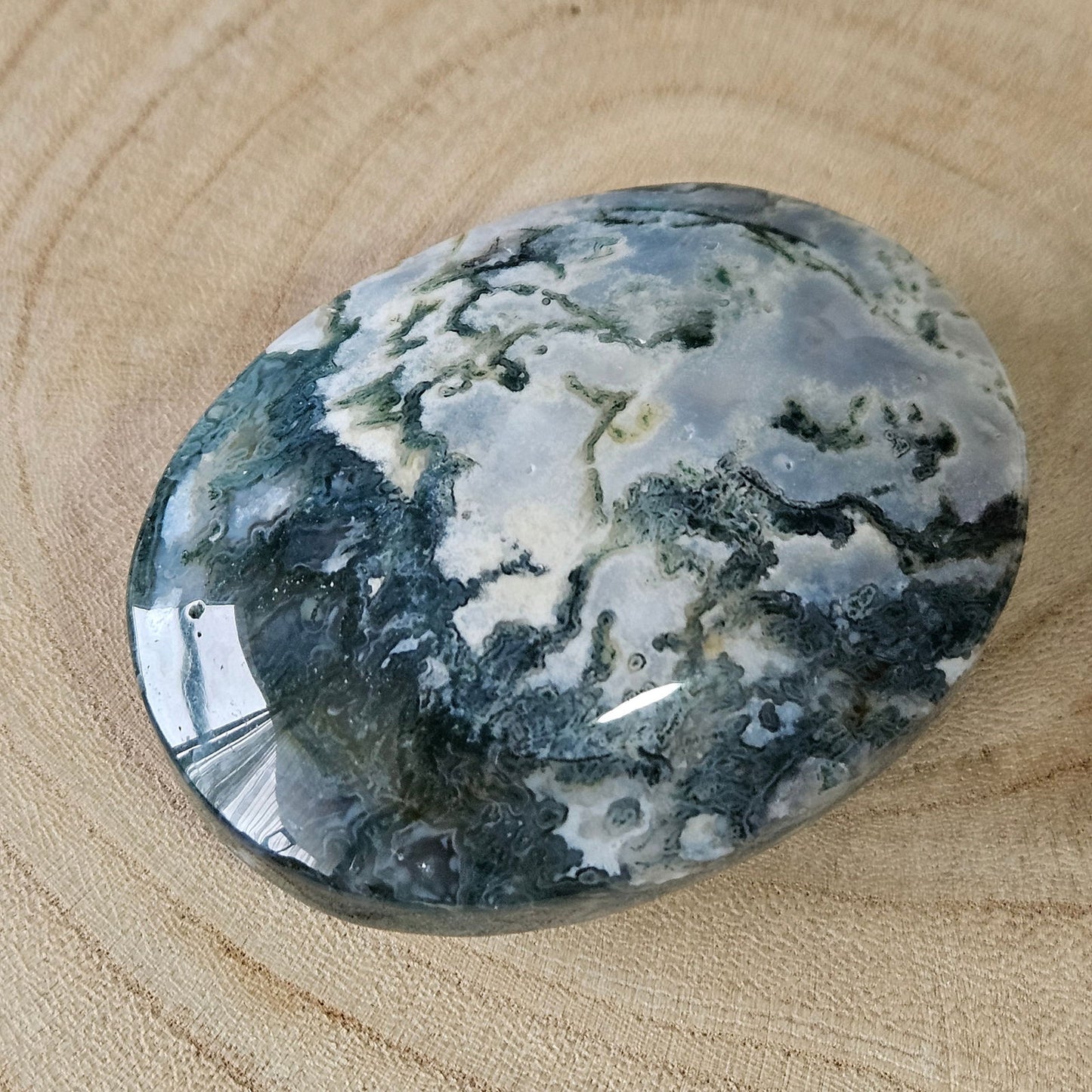 Edelsteen - Mosagaat handsteen #0004 - Hobby en meer