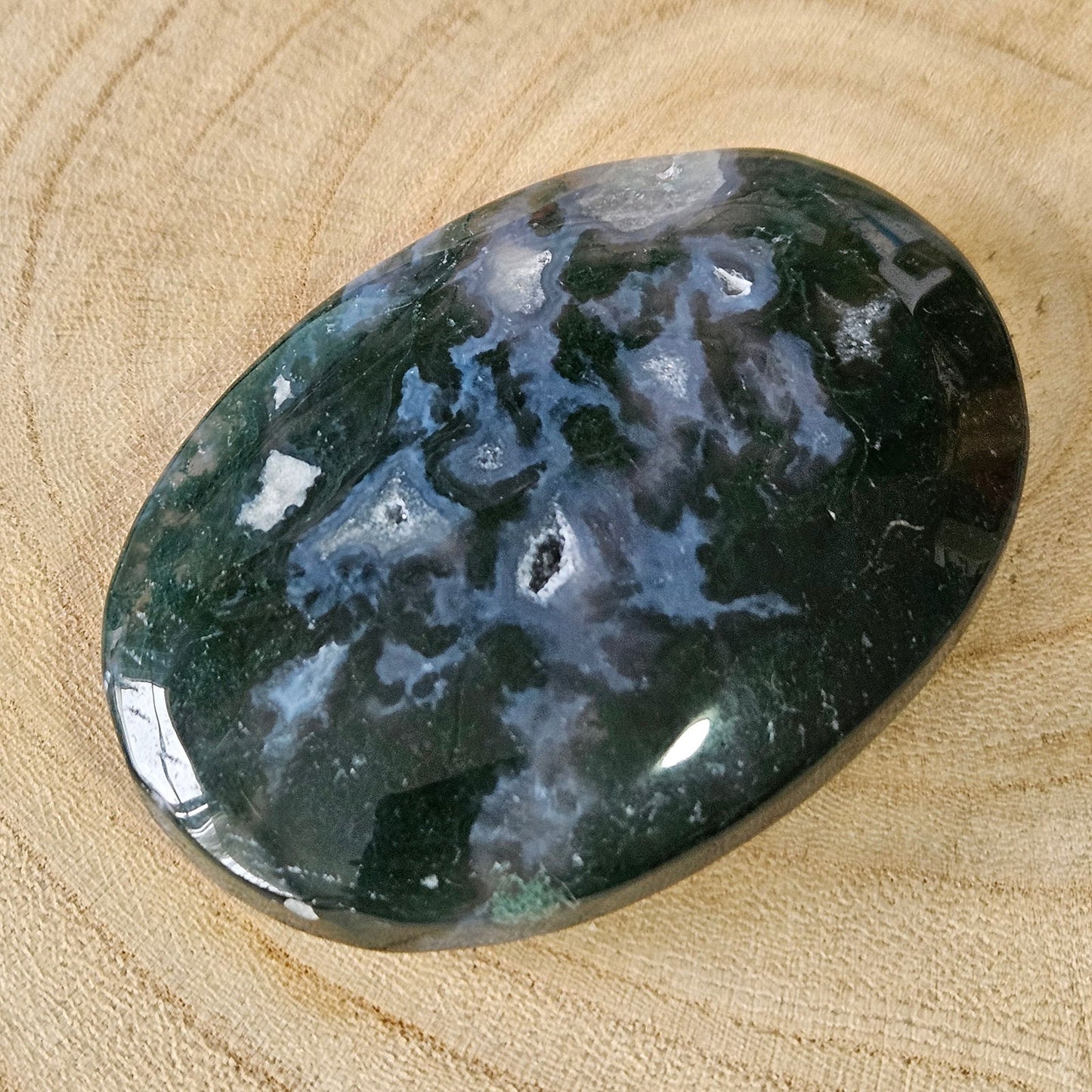 Edelsteen - Mosagaat handsteen #0007 - Hobby en meer